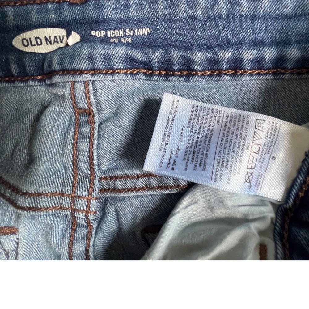 Old Navy Pop Icon Skinny Jeans Womens 6 Blue Mid Rise Stretch Denim 2140 - Picture 2 of 8